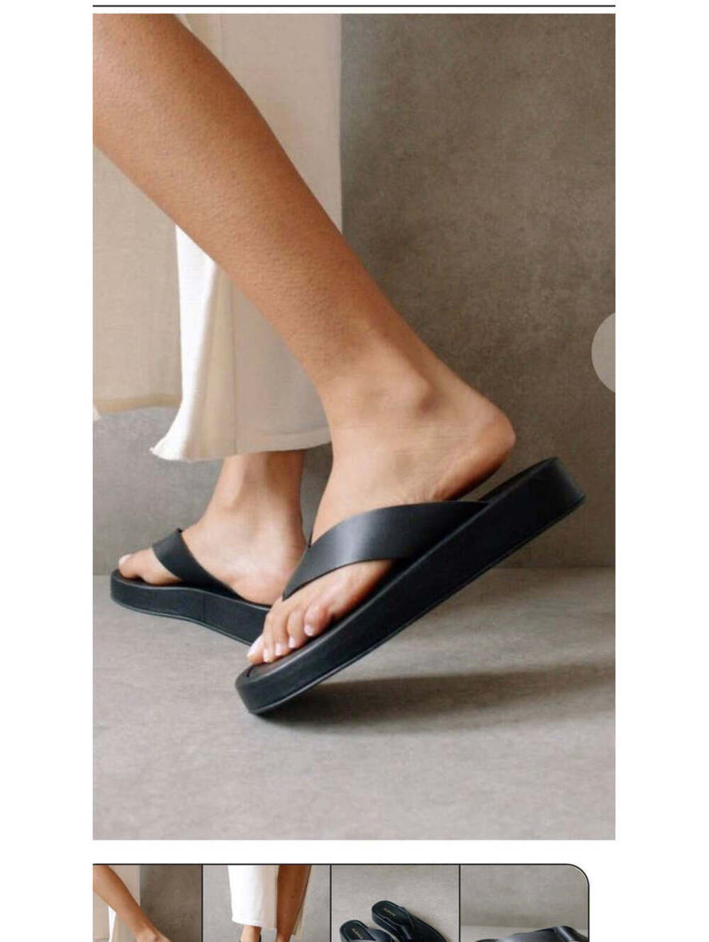 ALOHAS Sustainable "Overcast Sandal in Black" (Size 38)